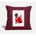 Pampered Black Cat,King Of The House,Cat Owners Burgundy Pillow